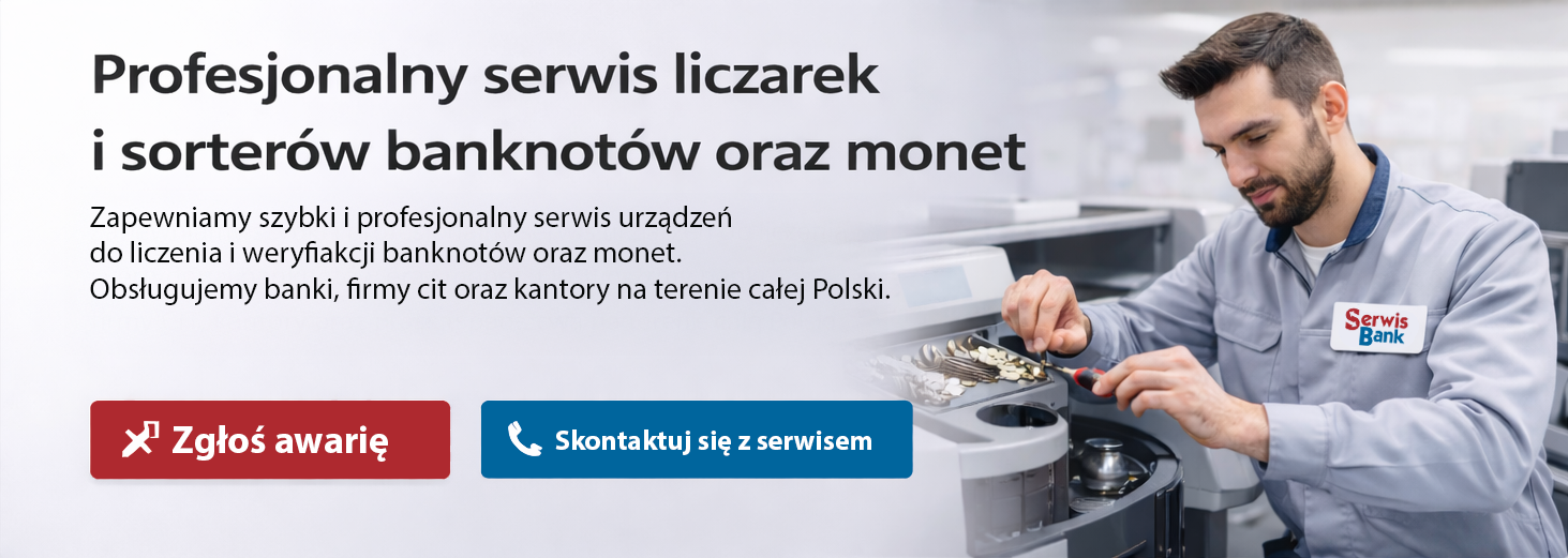 Profesjonalny serwis liczarek i sorterów banknotów oraz monet