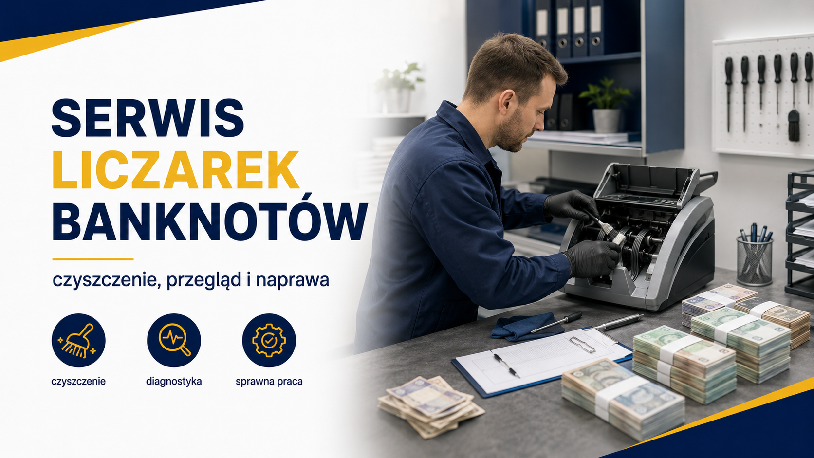 Serwis liczarek do banknotów - kiedy wystarczy czyszczenie, a kiedy potrzebna jest naprawa?