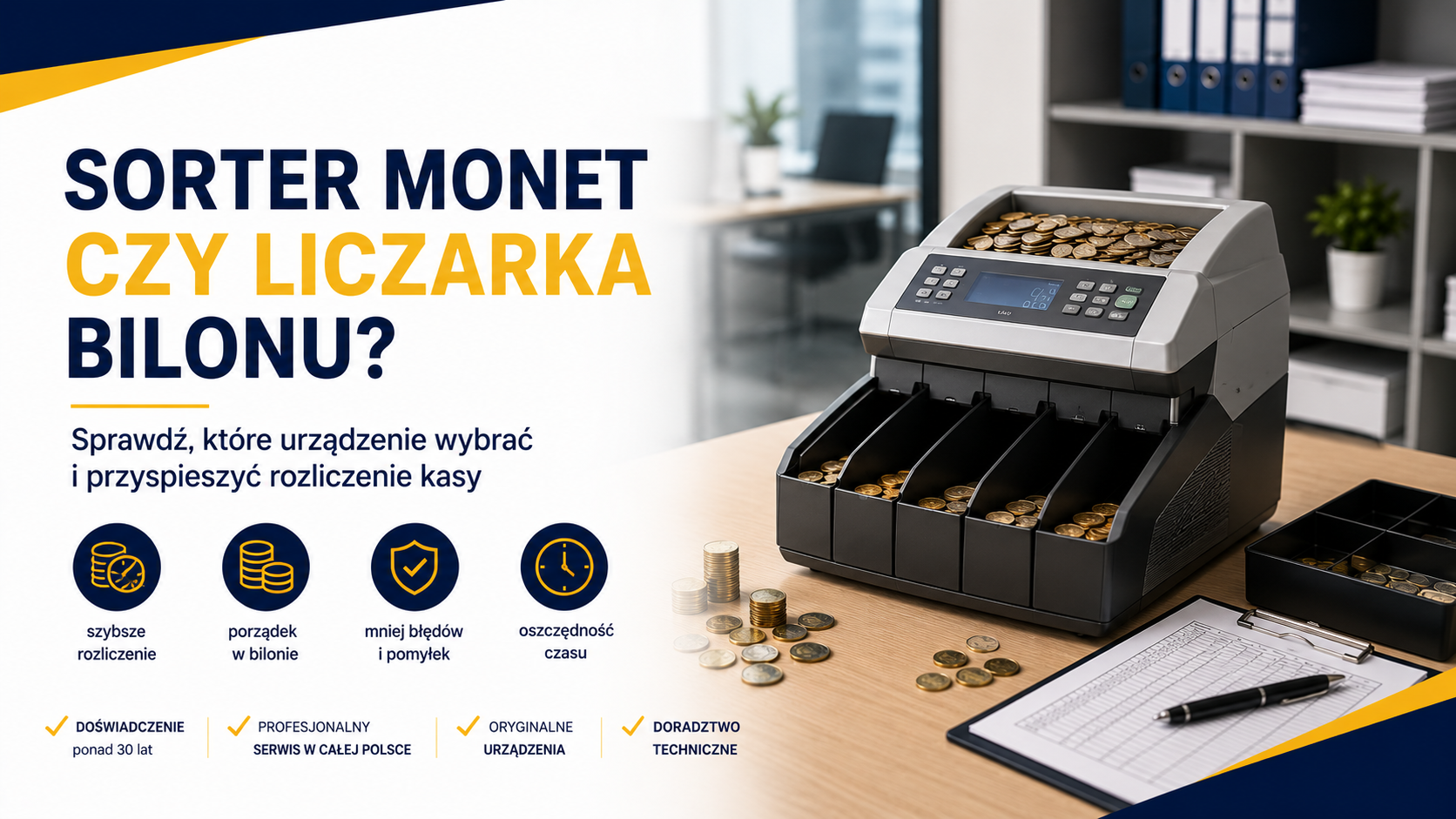 Sorter monet czy liczarka bilonu - co wybrać do codziennych rozliczeń?