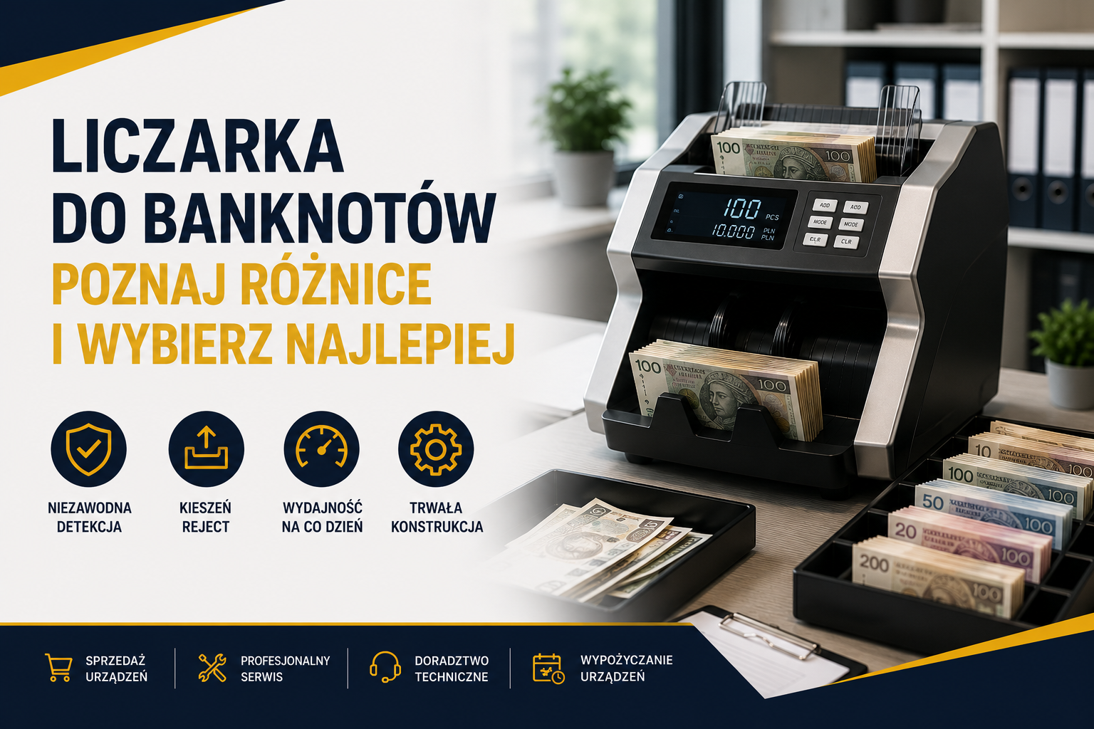 Profesjonalna liczarka do banknotów - po czym poznać, że sprzęt jest do pracy codziennej, a nie okazjonalnej?
