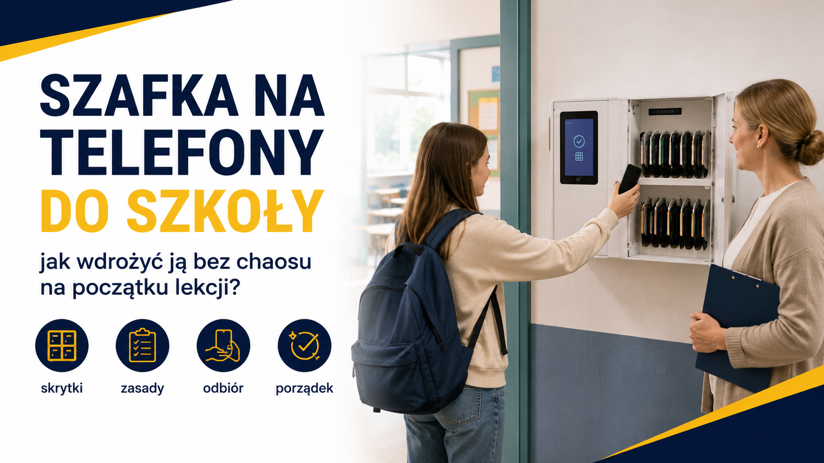Szafka na telefony do szkoły - jak wdrożyć ją bez chaosu na początku lekcji?