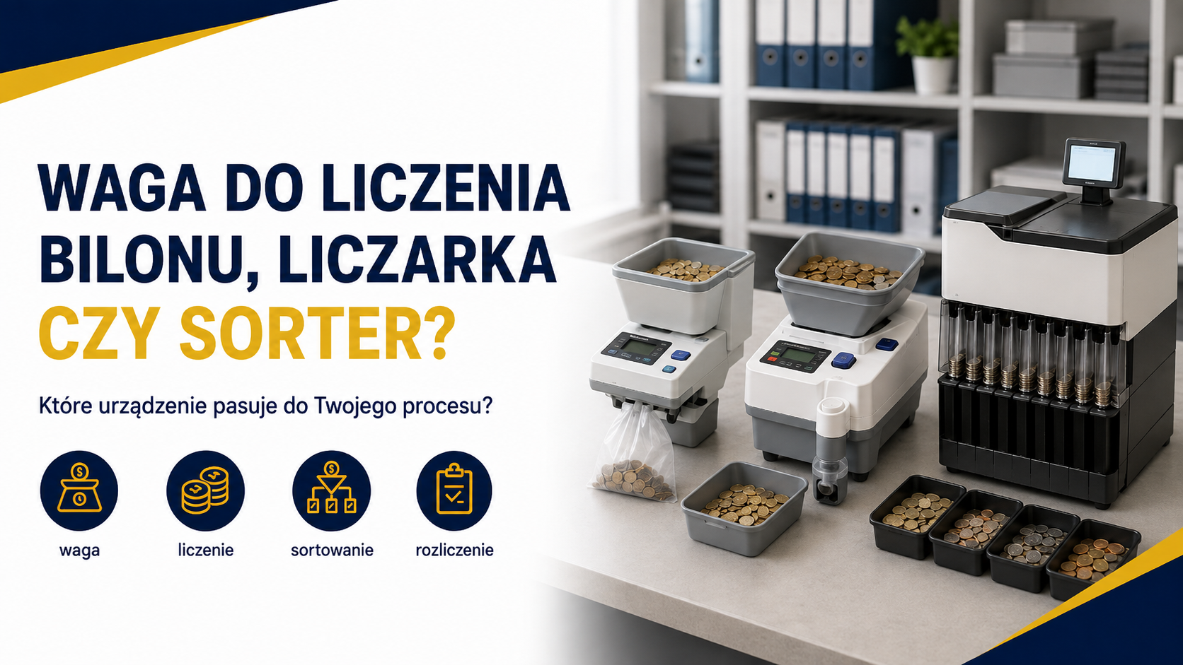 Waga do liczenia bilonu, liczarka czy sorter monet - które urządzenie pasuje do Twojego procesu?