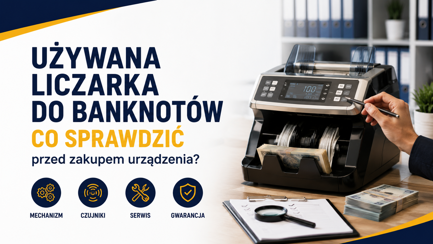 Używana liczarka do banknotów - co sprawdzić przed zakupem urządzenia poleasingowego?